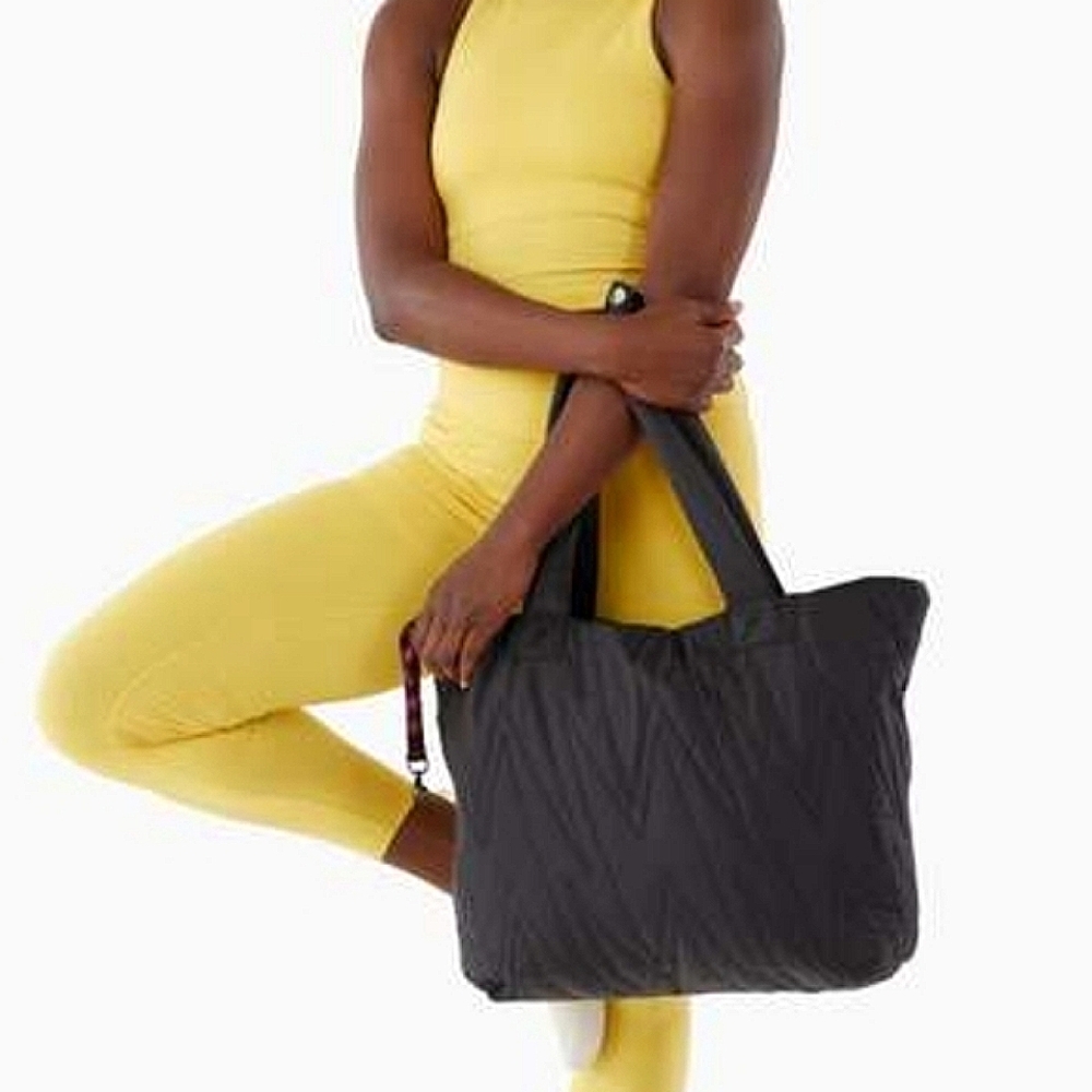 Electric Yoga Black Nylon Lightweight Tote ~ NWT